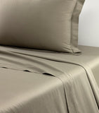 Yves Delorme Triomphe Kaki super king flat sheet organic cotton, imported from the UK