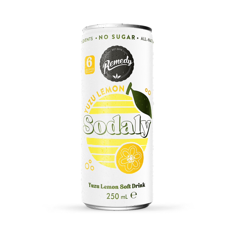 Remedy Sodaly yuzu lemon sugar free drink 250ml, imported from the UK