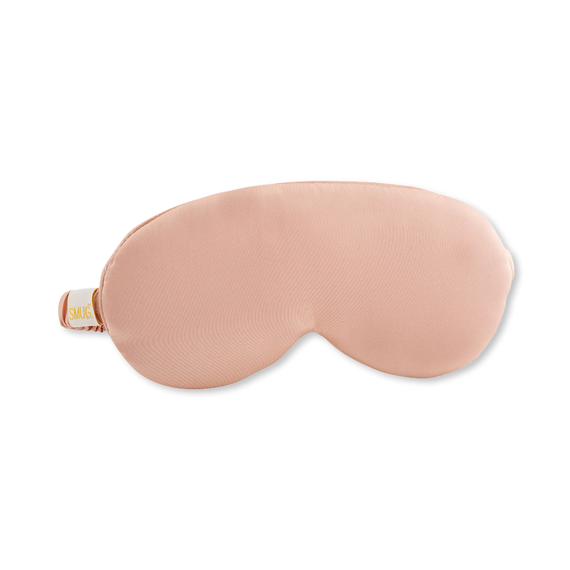 Smug padded satin sleep mask in Caramel, imported from the UK