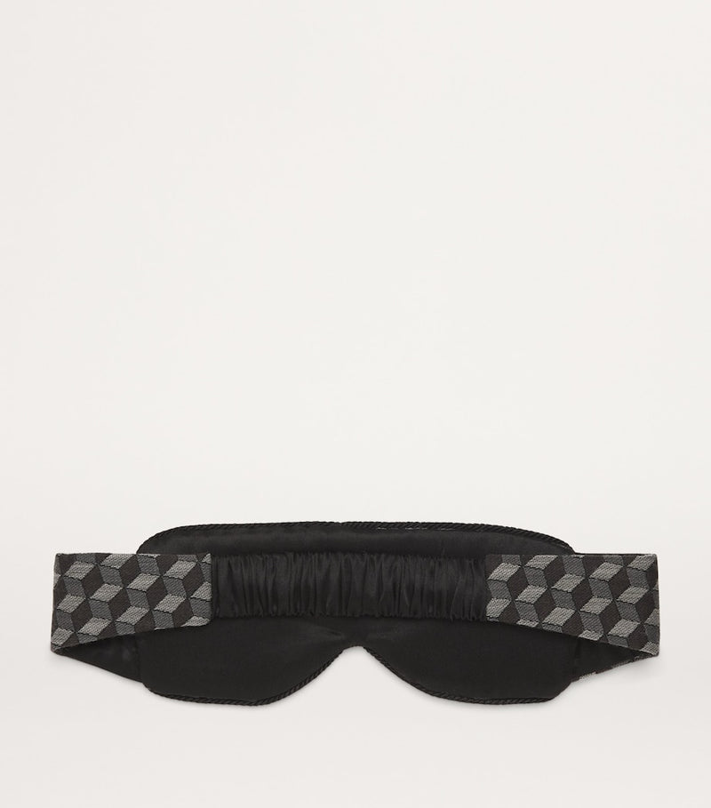 Daniel Hanson silk sleep mask with sacred geometry padded design, imported from the UK
