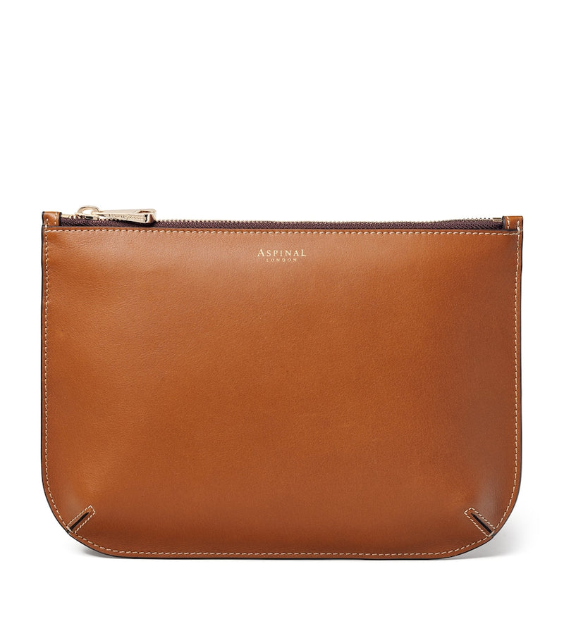 Aspinal of London large leather Ella pouch, imported from the UK