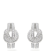 Harrods Boodles White Gold and Diamond The Knot Earrings- Buy online at McGrocer