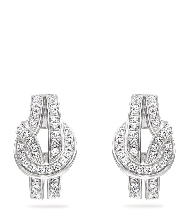 Boodles The Knot earrings white gold diamonds - British product