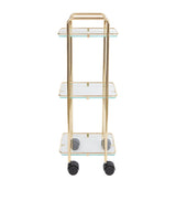 Harrods ZODIAC Square Gold-Plated Bathroom Trolley- Buy online at McGrocer
