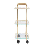 Zodiac square gold-plated bathroom trolley (British brand)