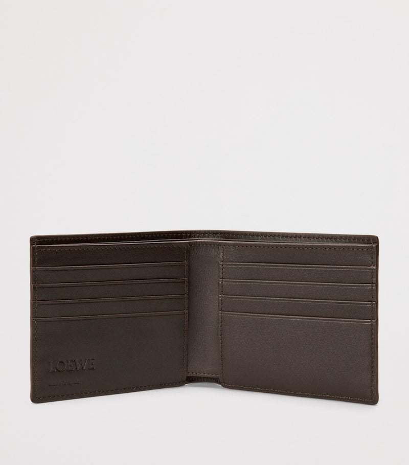 LOEWE calfskin bifold wallet with denim detailing - British product