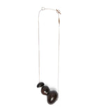 Max Mara ebony pendant necklace gold-tone chain, imported from the UK