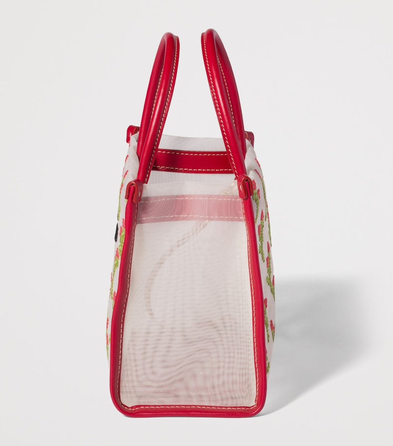 Miu Miu embroidered mesh top-handle bag small, UK version