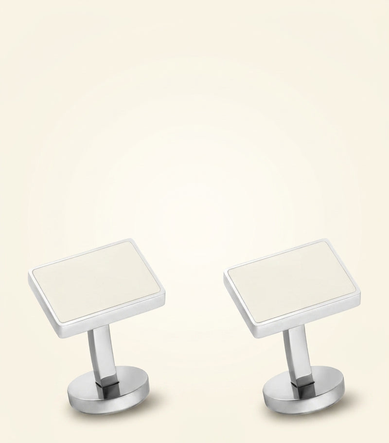 Cartier Double C cufflinks sterling silver black lacquer, imported from the UK