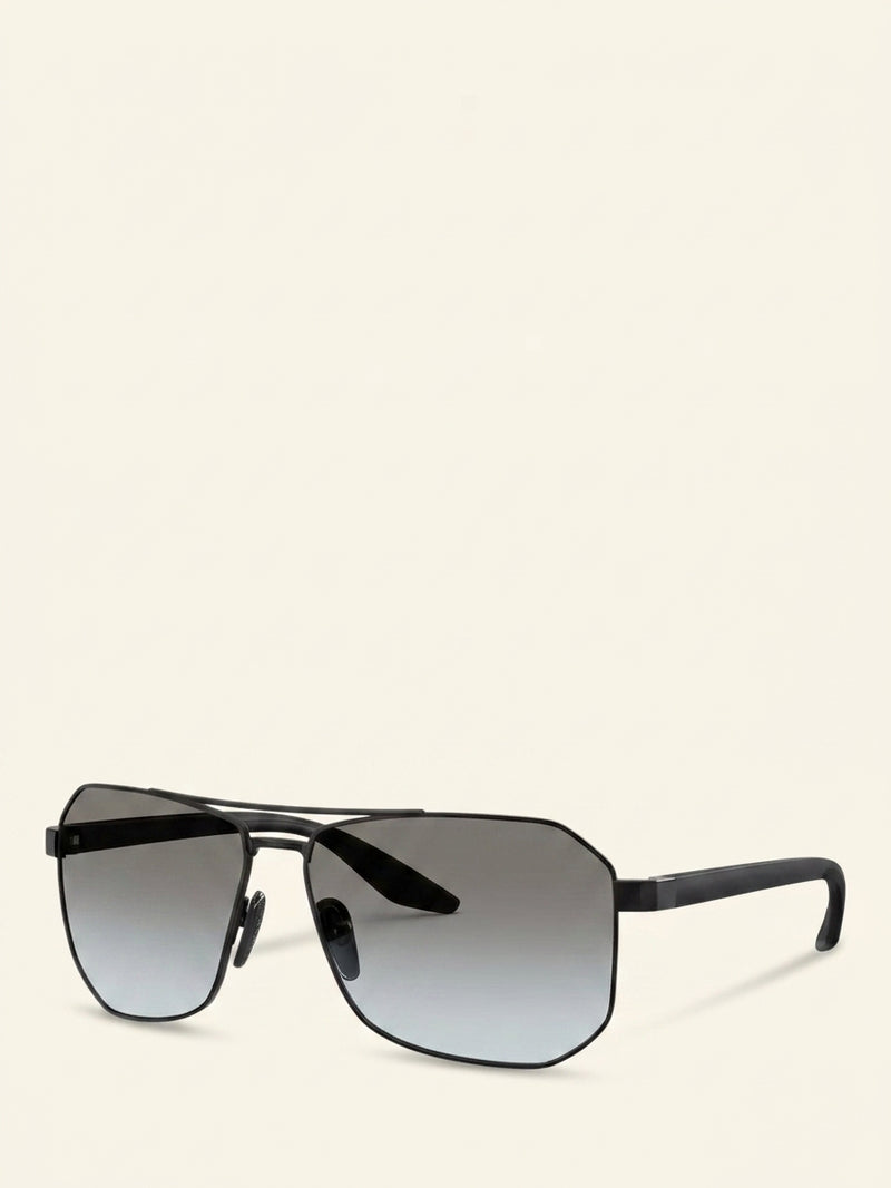Prada Linea Rossa rectangular sunglasses black/grey gradient - British product