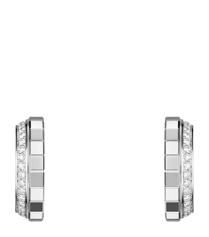 Chopard Ice Cube white gold diamond earrings, imported from the UK