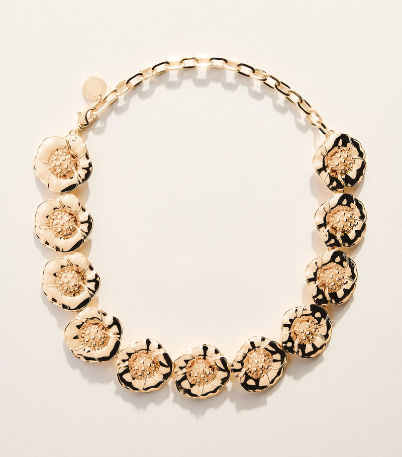 Carolina Herrera gold-tone floral necklace (British brand)