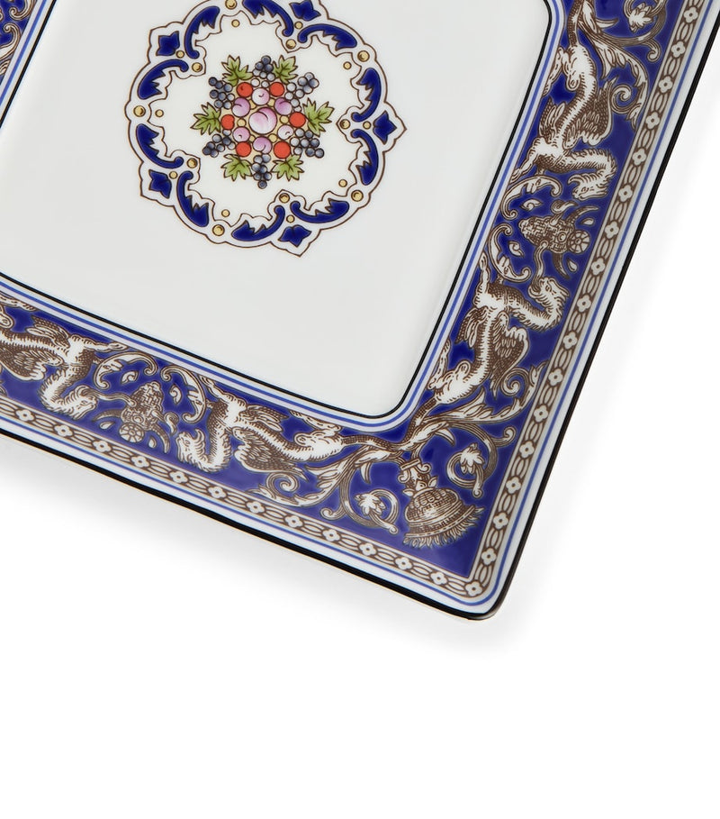 Wedgwood Florentine Marine square tray 14cm fine bone china - British product