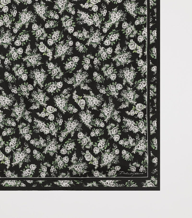 Dolce&Gabbana silk scarf floral square 150cm, UK version