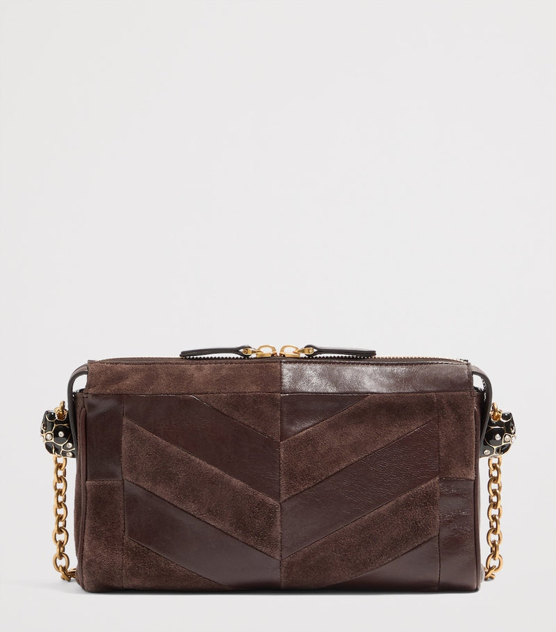 Valentino Garavani Panthea leather shoulder bag with panther heads - British product