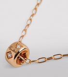 Pomellato rose gold diamond pendant necklace, imported from the UK