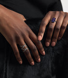 Eva Fehren blackened white gold diamond XX ring - British product