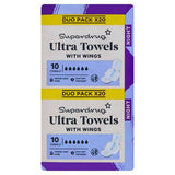 Superdrug Superdrug Night Ultra Towel Wings Sanitary Towels x20- Buy online at McGrocer