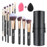 Superdrug Livingandhome 12 Piece Travel Makeup Brush Set Gold Ferrule- Buy online at McGrocer