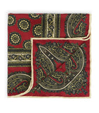 Dunhill mulberry silk printed pocket square 30cm x 30cm, UK version