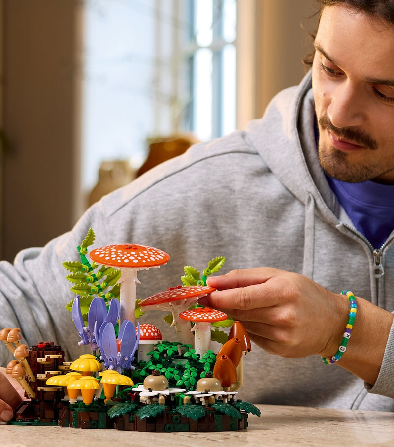 LEGO Botanicals Woodland Mushrooms building set 11505, imported from the UK