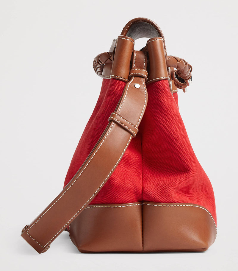 Bottega Veneta large canvas Andiamo messenger bag, imported from the UK