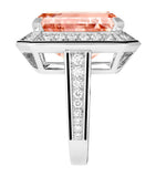 Boucheron Vendôme Liseré ring white gold diamond morganite, imported from the UK