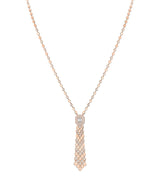 Harrods Messika D-Vibes Diamond and Pink Gold Tassel Necklace (1.66ct) 54cm- Buy online at McGrocer