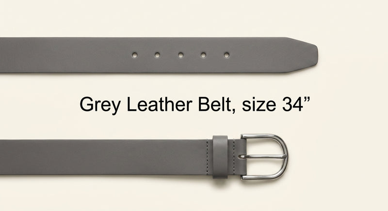 Balenciaga Rodeo calfskin belt with silver buckle, imported from the UK