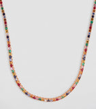 Anita Ko Hepburn necklace rose gold diamond rainbow sapphire (British brand)