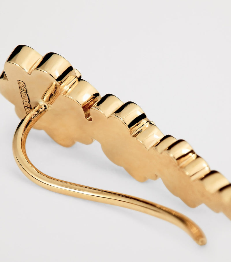 Sophie Bille Brahe single left earring yellow gold diamonds (British brand)