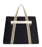 Dolce&Gabbana cotton-leather tote bag with logo patch (British brand)