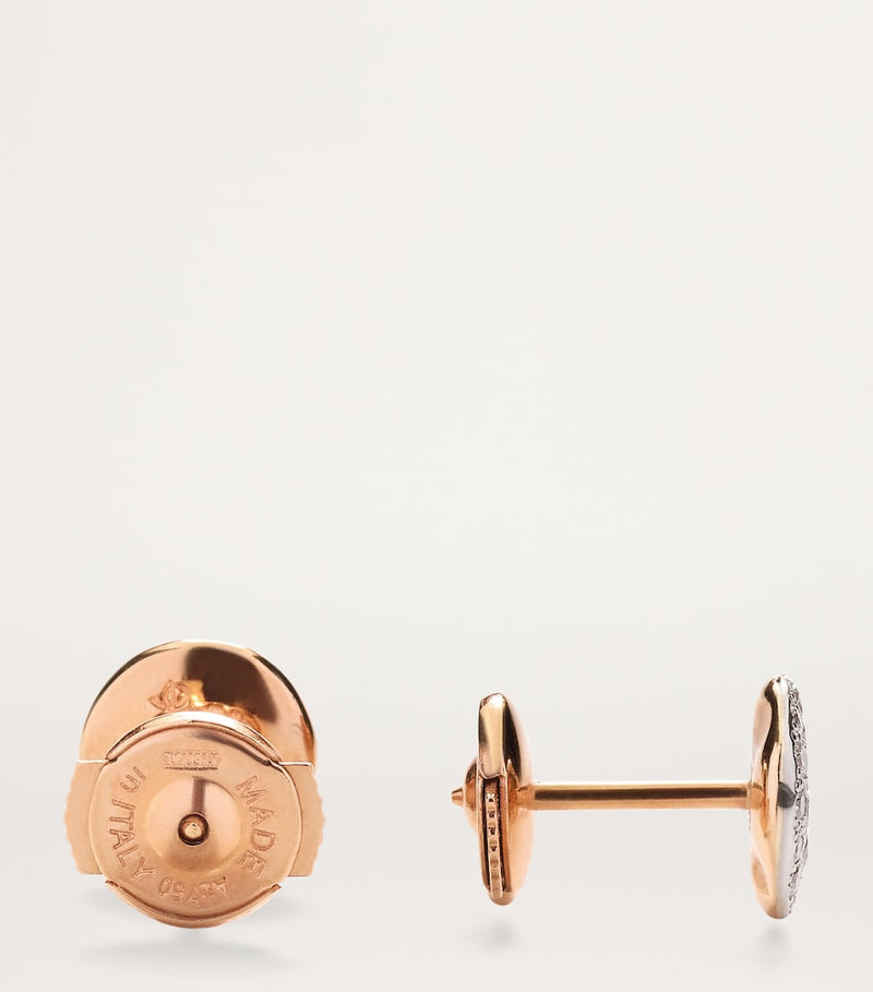 Pomellato Sabbia rose gold diamond stud earrings - British product