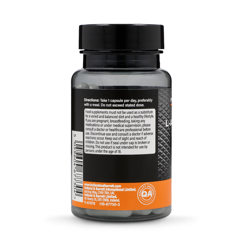 L Arginine supplement 500mg 50 Capsules imported from the UK