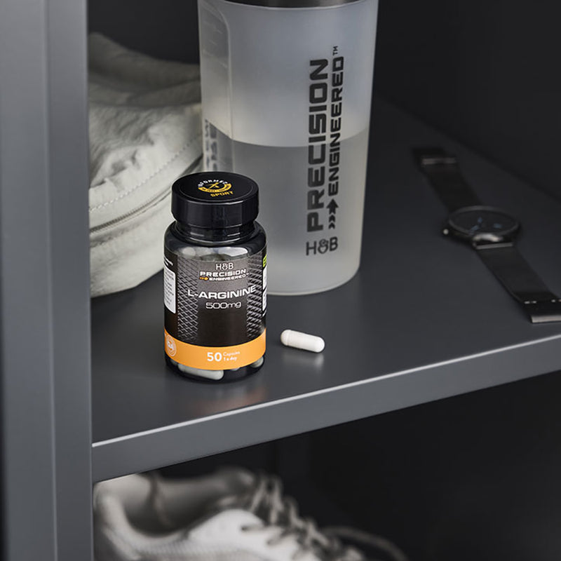 L Arginine supplement 500mg 50 Capsules imported from the UK