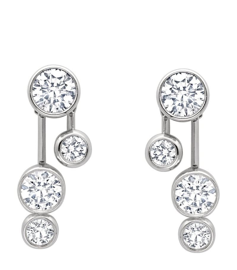 Boodles platinum detachable drop diamond earrings - British product