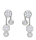 Boodles platinum detachable drop diamond earrings - British product