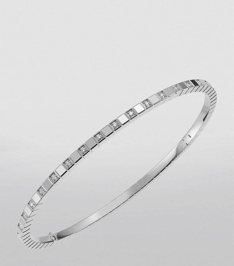 Chopard Ice Cube diamond bangle in white gold - British product