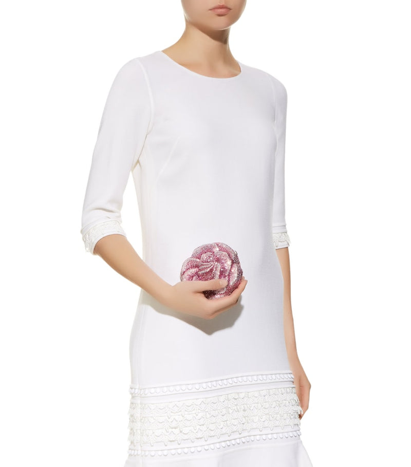 Judith Leiber Rose Romance clutch bag - British product