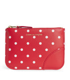 Comme Des Garçons Wallet leather polka-dot zipped pouch 14.5x10.5cm (British brand)