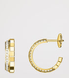 Chopard yellow gold diamond Ice Cube hoop earrings, imported from the UK