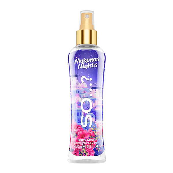 SO...? Mykonos Nights Body Mist 200ml, imported from the UK