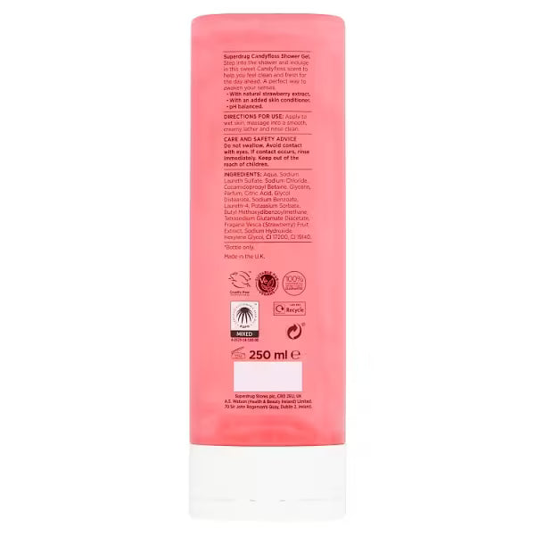 Superdrug Fruity Shower Gel Candyfloss (British brand)