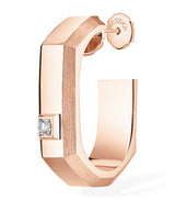 Harrods Messika Modernist Medium Rose Gold and Diamond Single Hoop Earring (0.03ct)- Buy online at McGrocer