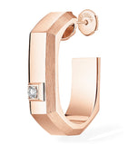 Messika Modernist rose gold diamond single hoop earring 0.03ct, imported from the UK