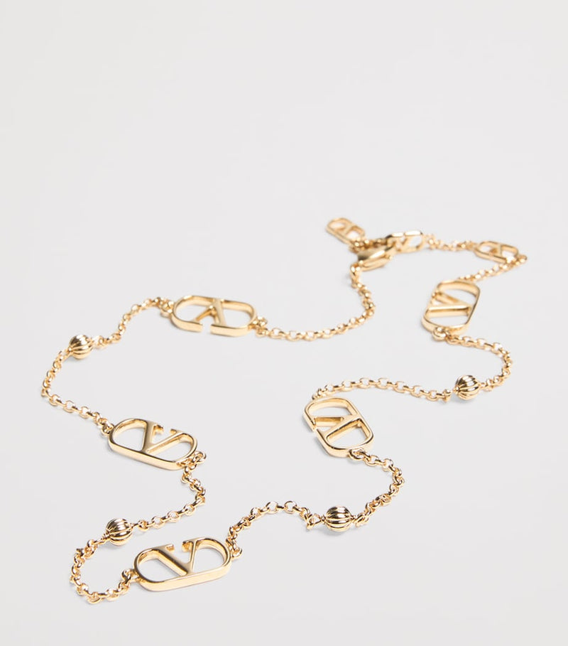 Valentino Garavani VLogo gold-tone necklace (British brand)