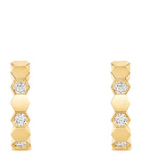 Harrods Chaumet Bee de Chaumet Yellow Gold and Diamond Hoop Earrings- Buy online at McGrocer