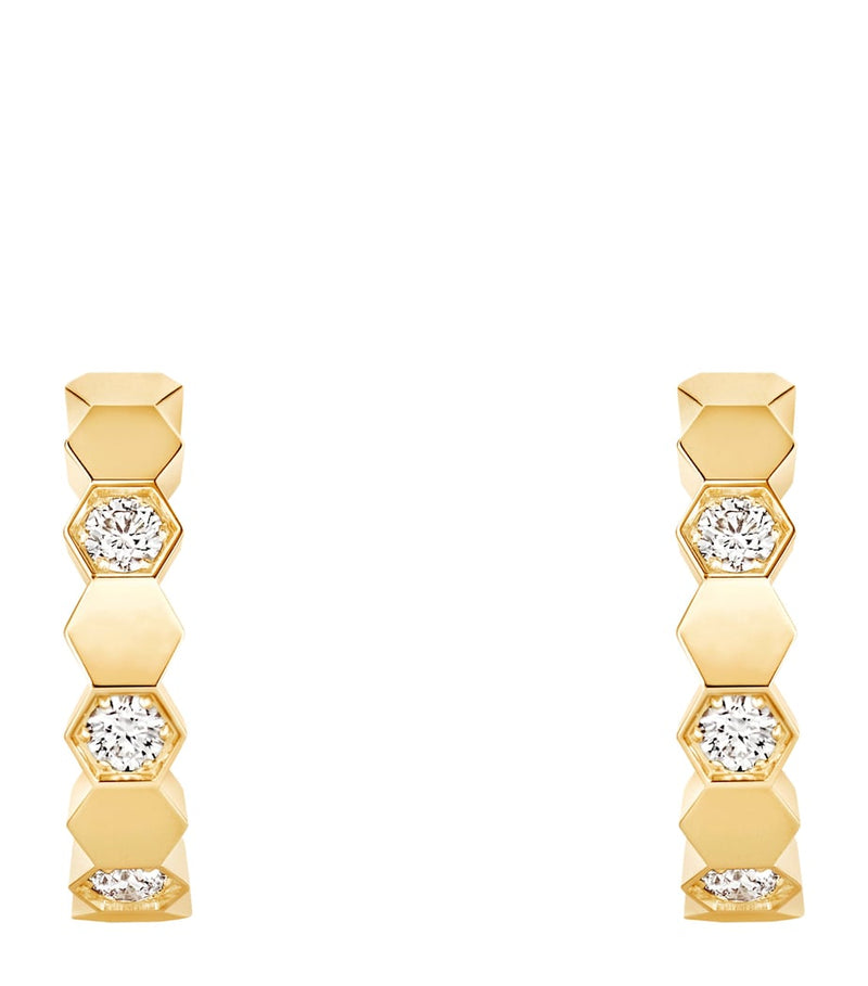 Chaumet Bee de Chaumet hoop earrings in 18k yellow gold, imported from the UK