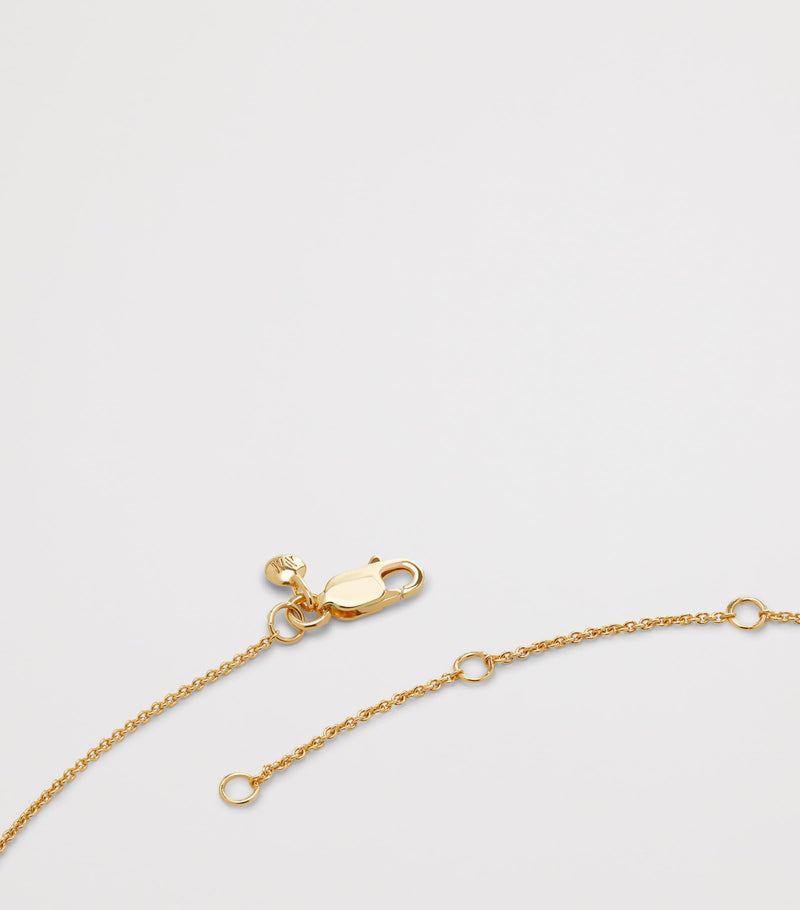 Monica Vinader March birthstone necklace pink tourmaline gold vermeil - British product