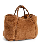 Max Mara Teddy Marine top-handle bag in camel fur, UK version
